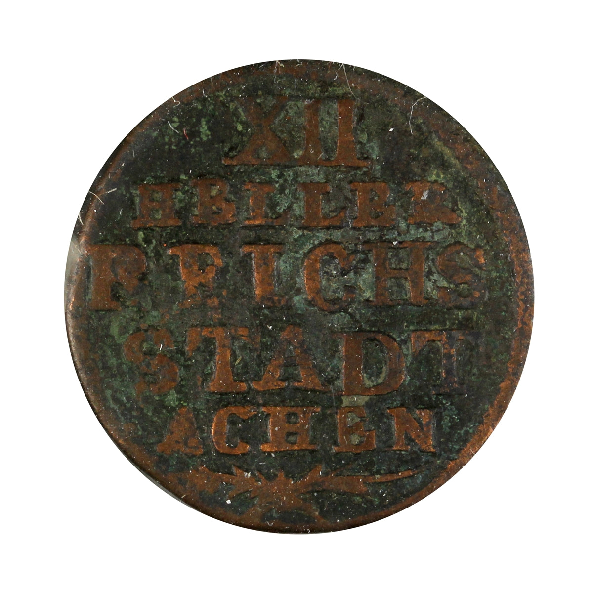 German States 1791 Aachen 12 Heller Very Fine (VF20)