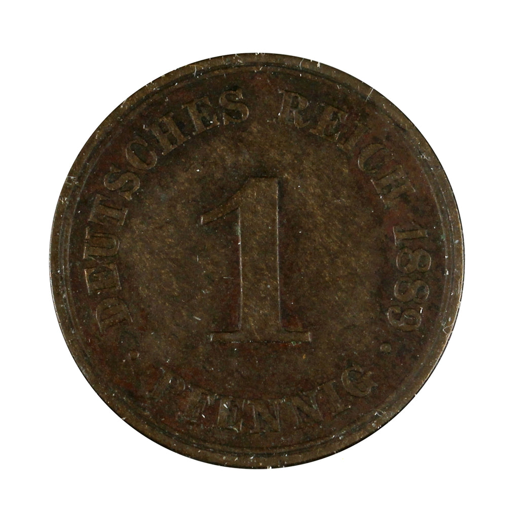 German Empire 1889A Pfennig Extra Fine (EF40)