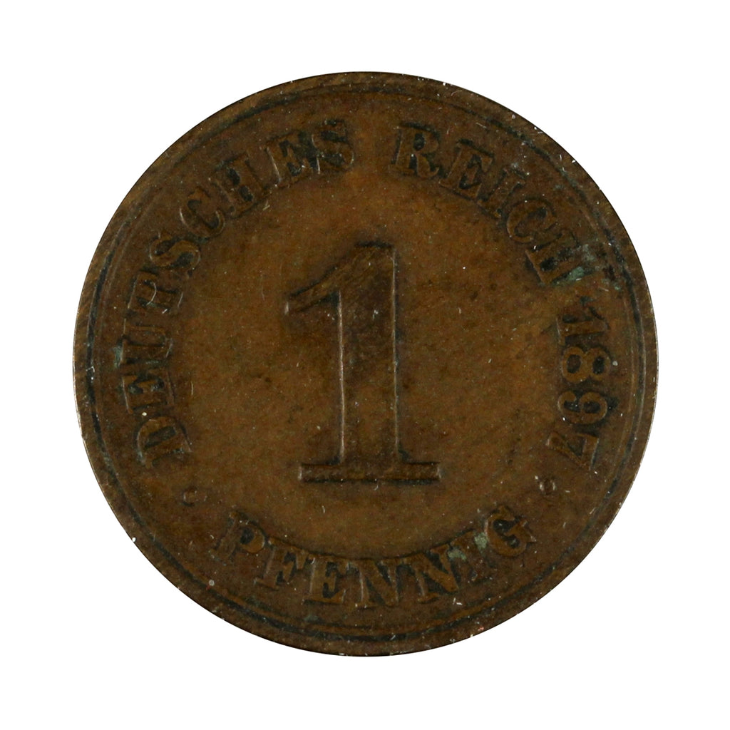 German Empire 1897A Pfennig Extra Fine (EF40)