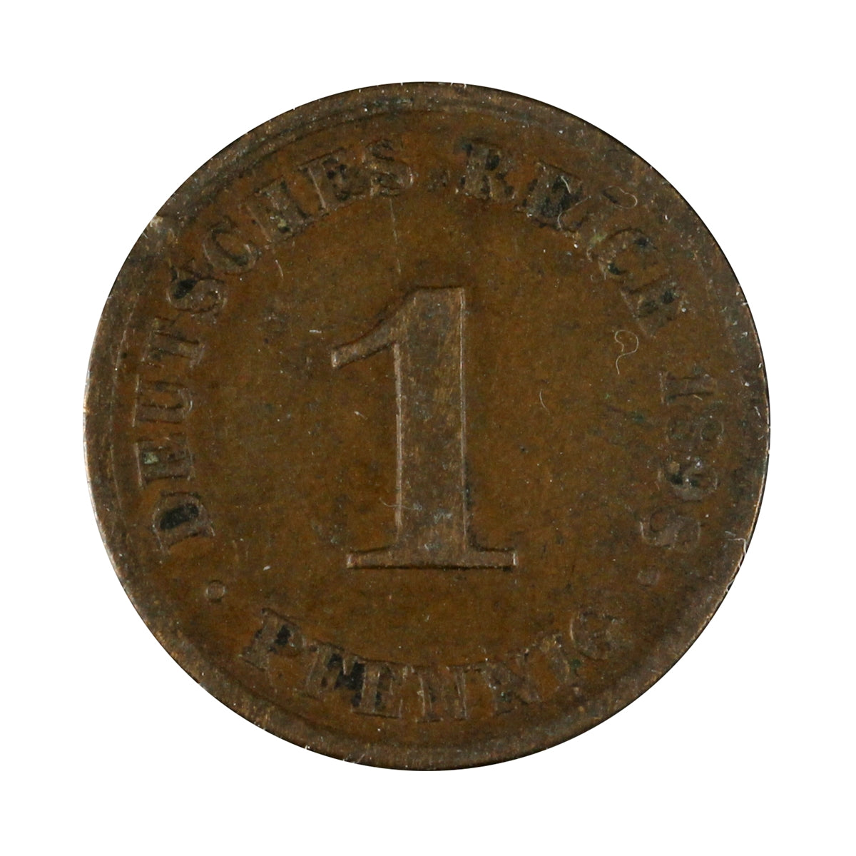 German Empire 1898J Pfennig Extra Fine (EF40)