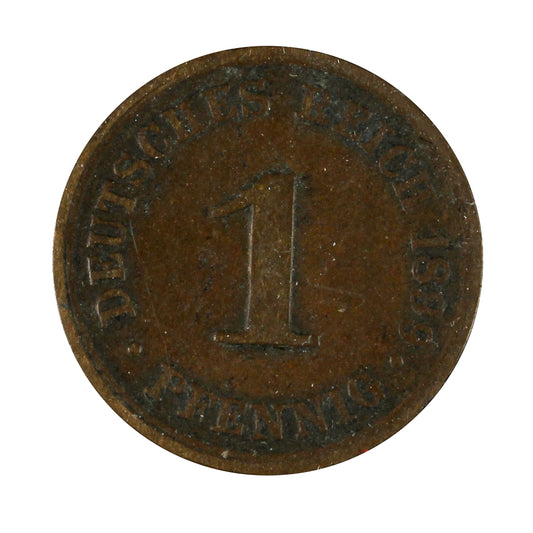 German Empire 1899D Pfennig Very Fine (VF20)
