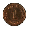 German Empire 1913A Pfennig Almost Uncirculated (AU50)