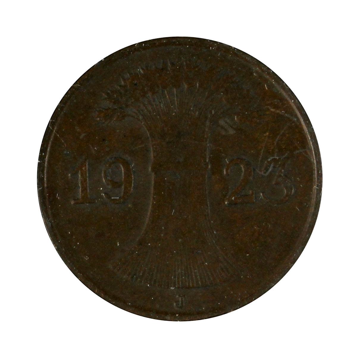 German Weimar Republic 1923J Pfennig VF-EF (VF30)
