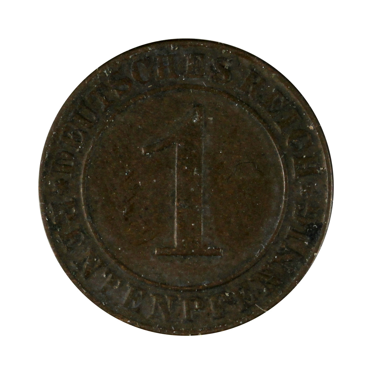 German Weimar Republic 1923J Pfennig VF-EF (VF30)