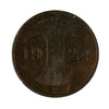 German Weimar Republic 1924A Pfennig Almost Uncirculated (AU50)