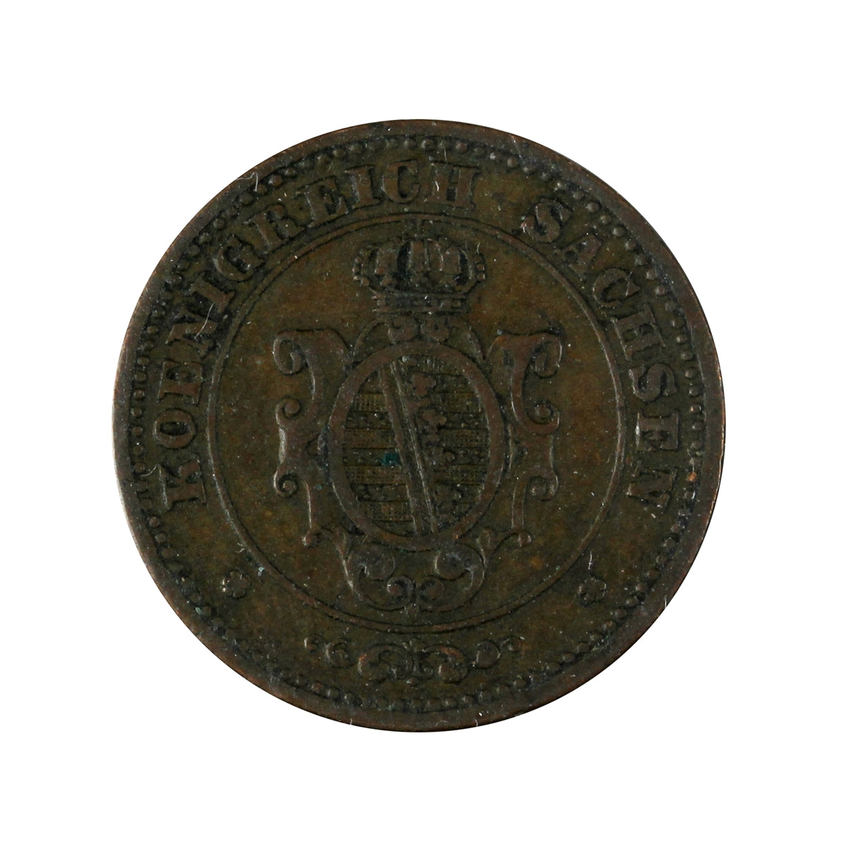 German States 1862B Saxony 2 Pfennig Extra Fine (EF40)