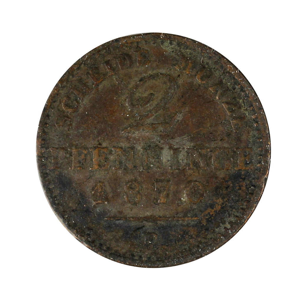 German States 1870B Prussia 2 Pfennig VF-EF (VF30)