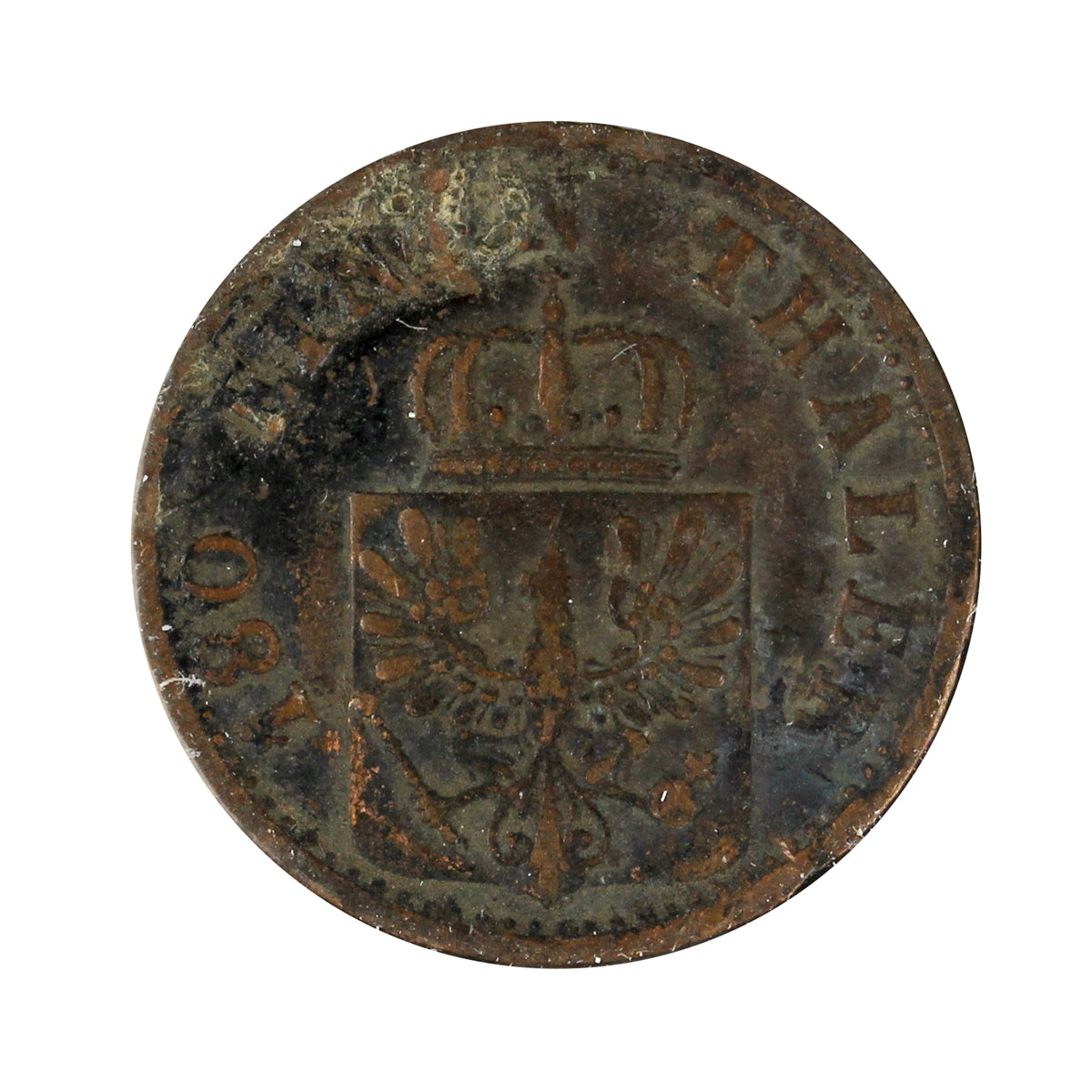 German States 1870B Prussia 2 Pfennig VF-EF (VF30)