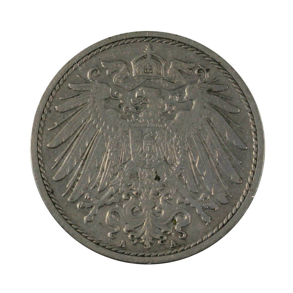 German Empire 1899A 10 Pfennig Almost Uncirculated (AU50)