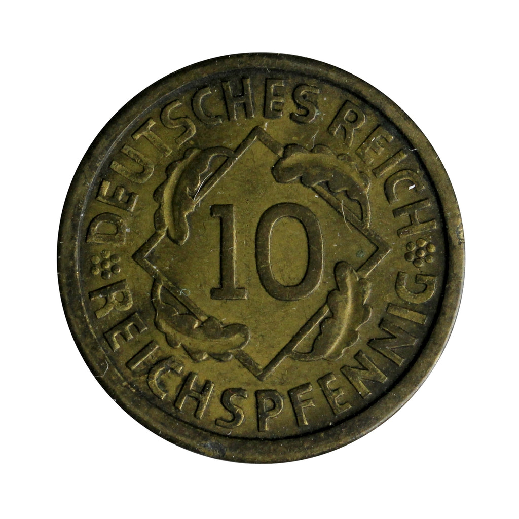 German Weimar Republic 1926A 10 Pfennig Extra Fine (EF40)
