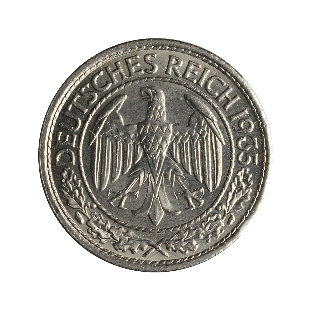 German Third Reich 1935A 50 Pfennig Uncirculated (MS60)