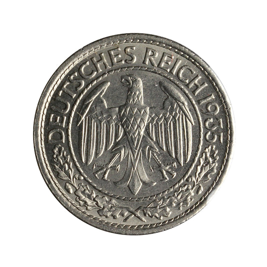 German Third Reich 1935A 50 Pfennig Uncirculated (MS60)