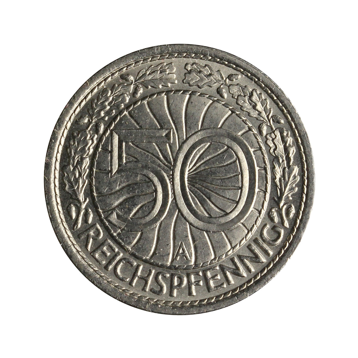 German Third Reich 1935A 50 Pfennig Uncirculated (MS60)