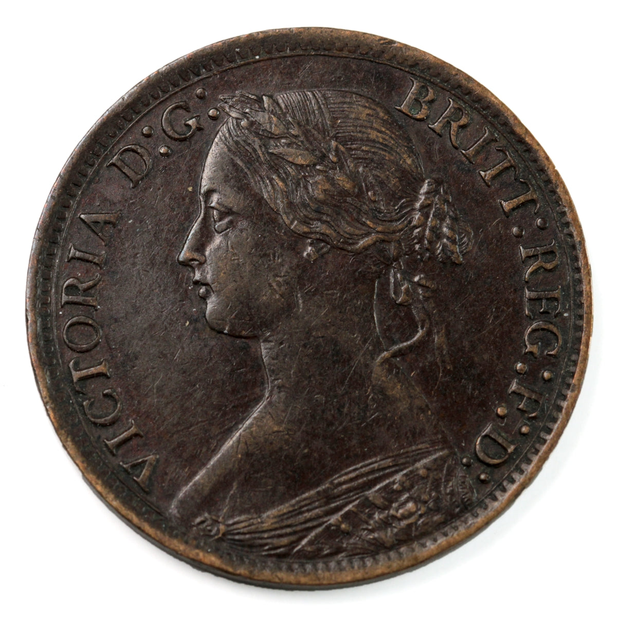 Great Britain 1867 Farthing Extra Fine (EF40) $