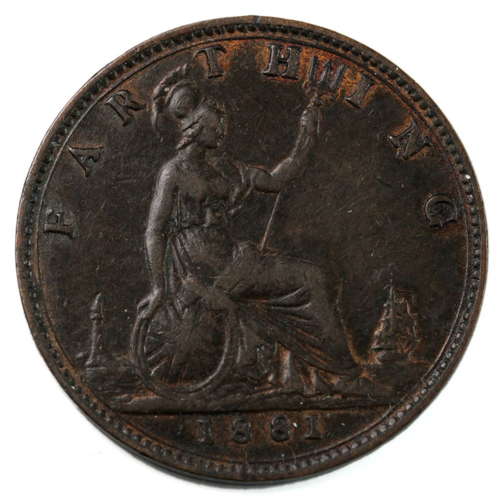 Great Britain 1881 Farthing EF-AU (EF45) $