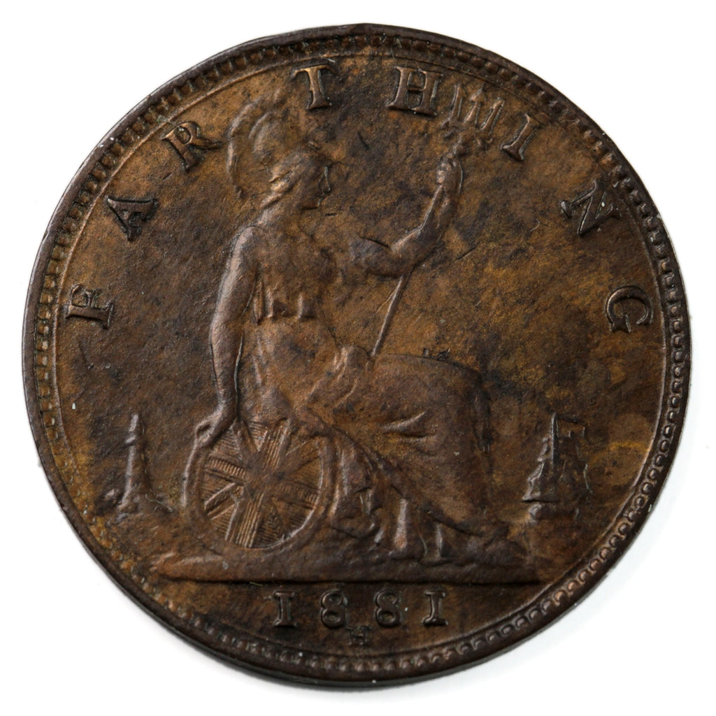 Great Britain 1881H Farthing EF-AU (EF45) $