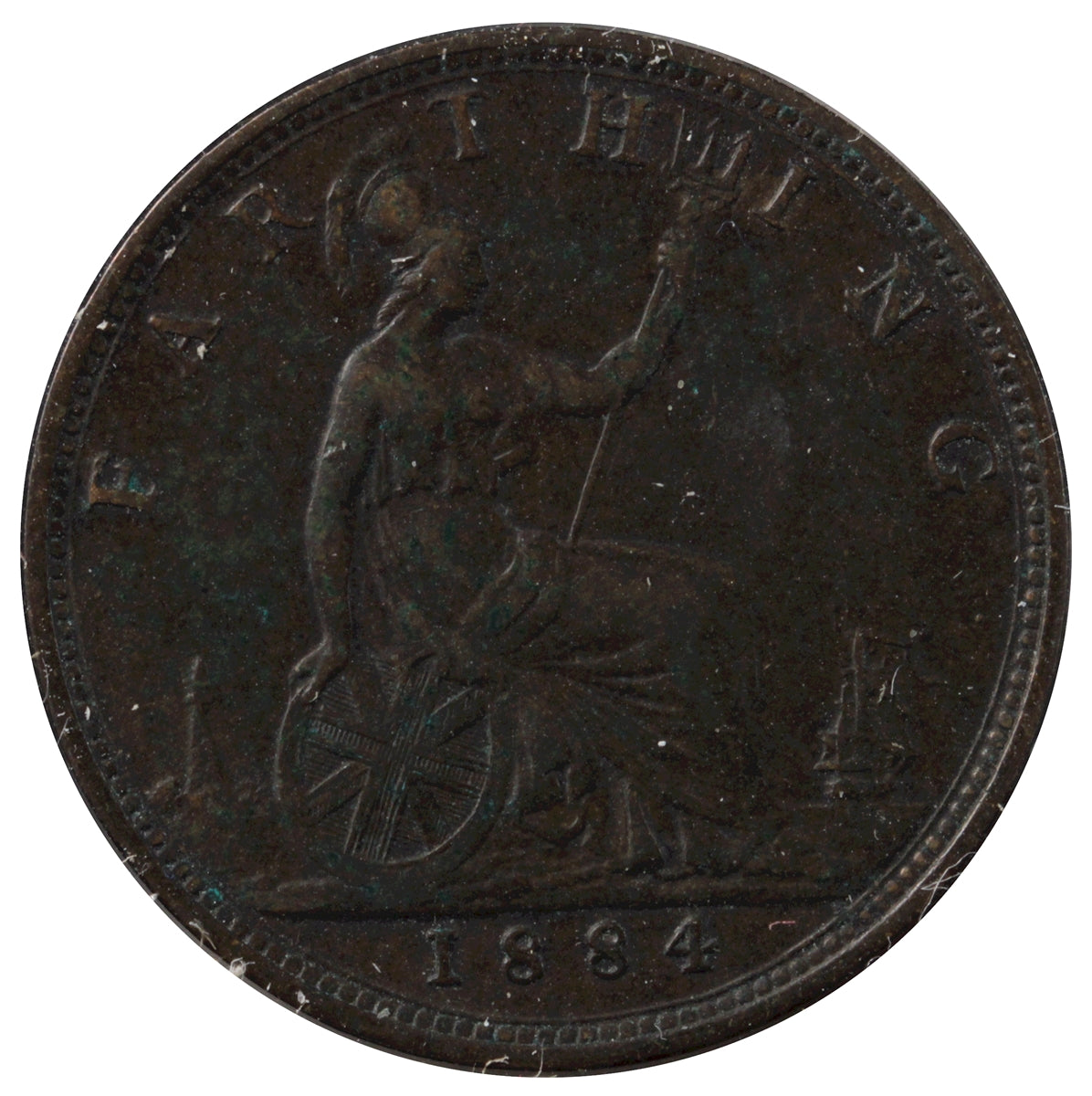 Great Britain 1884 Farthing Extra Fine (EF40)