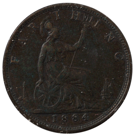 Great Britain 1884 Farthing Extra Fine (EF40)