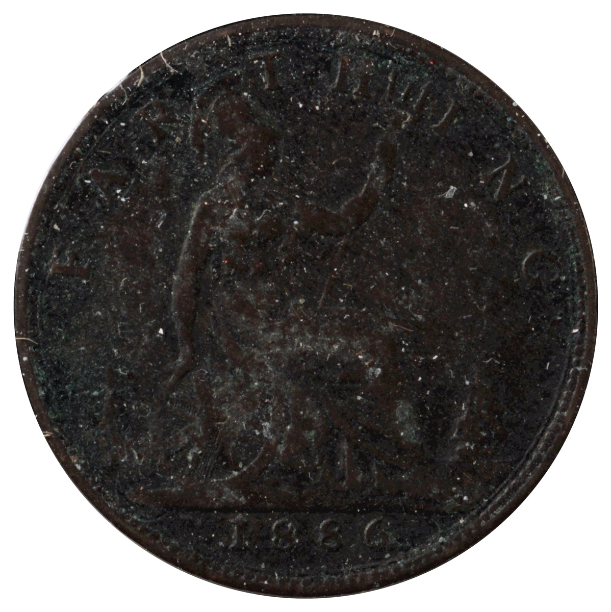 Great Britain 1886 Farthing F-VF (F15)