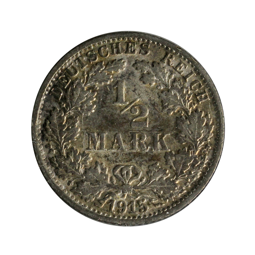 German Empire 1915F 1/2 Mark Uncirculated (MS60)