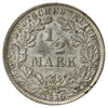 German Empire 1916D 1/2 Mark Almost Uncirculated (AU50)