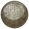 German Empire 1916D 1/2 Mark Almost Uncirculated (AU50)