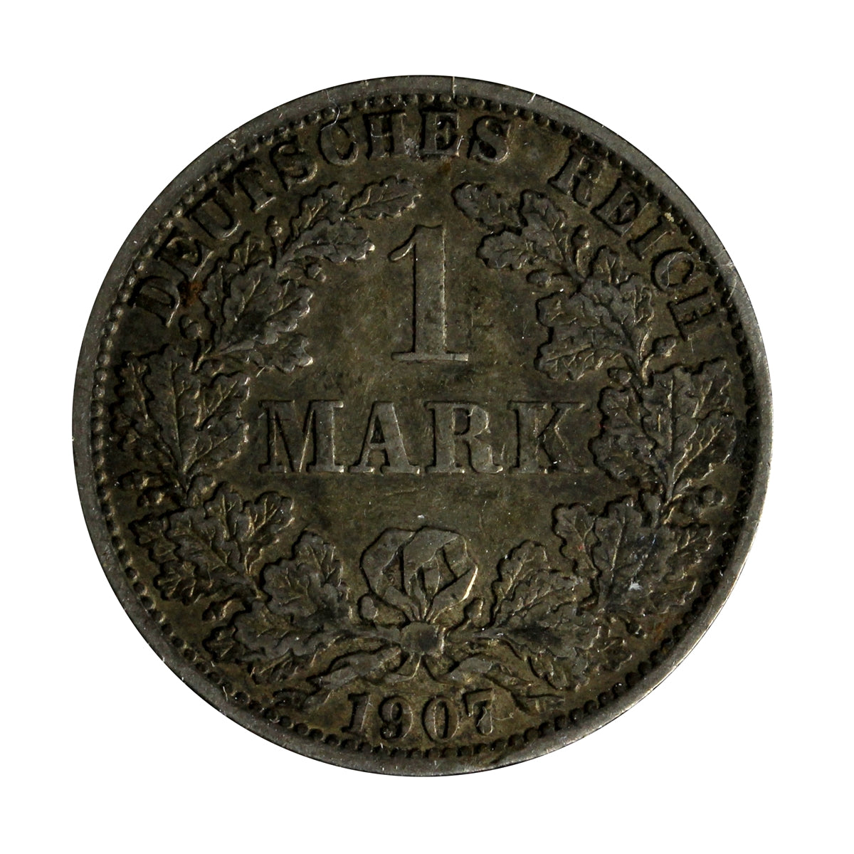 German Empire 1907A Mark Almost Uncirculated (AU50)