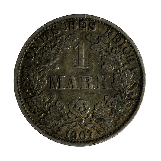 German Empire 1907A Mark Almost Uncirculated (AU50)