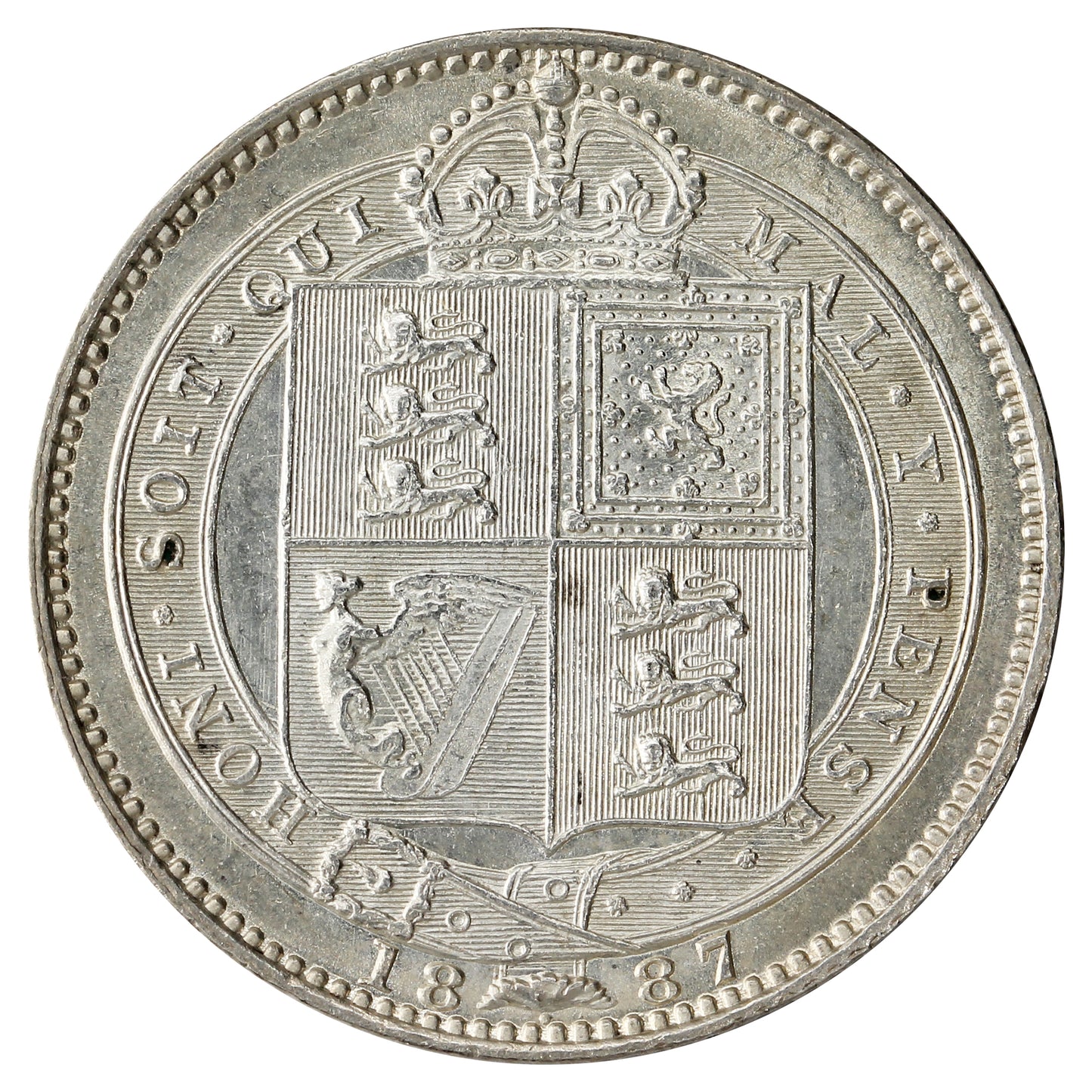 Great Britain 1887 Jubilee Shilling AU-UNC (AU55) $