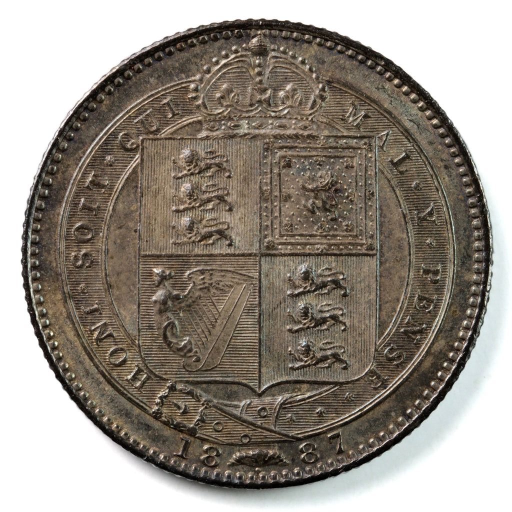 Great Britain 1887 Jubilee Shilling Almost Uncirculated (AU50) $