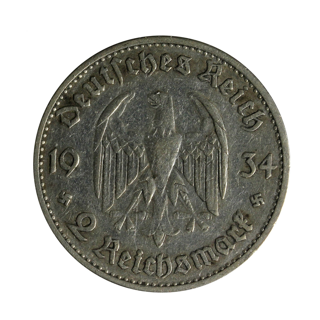 German Third Reich 1934A Potsdam 2 Marks VF-EF (VF30)