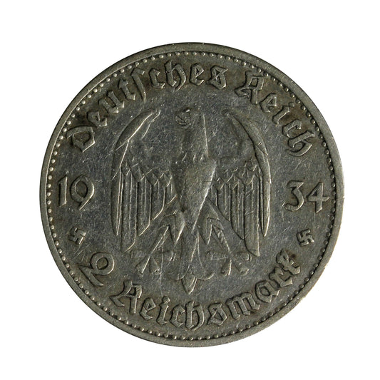 German Third Reich 1934A Potsdam 2 Marks VF-EF (VF30)