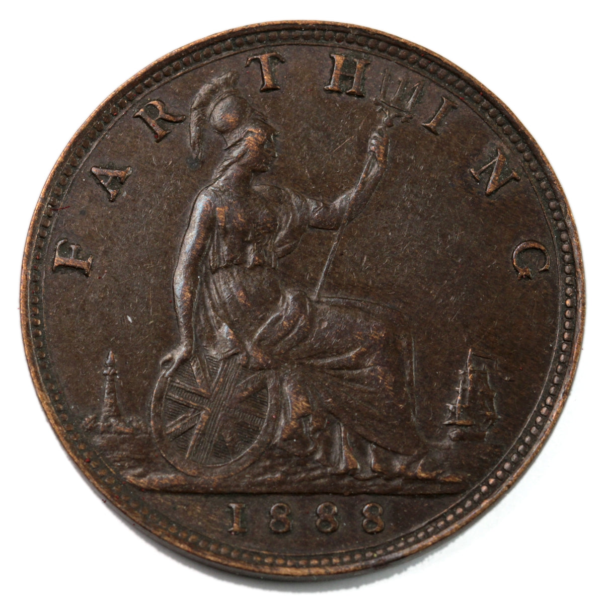 Great Britain 1888 Farthing Extra Fine (EF40) $