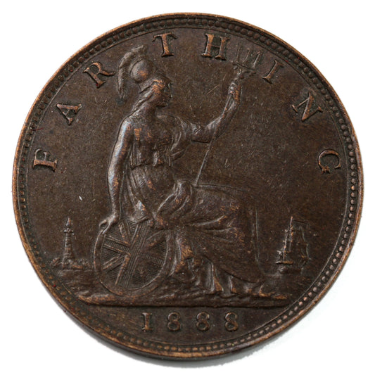 Great Britain 1888 Farthing Extra Fine (EF40) $