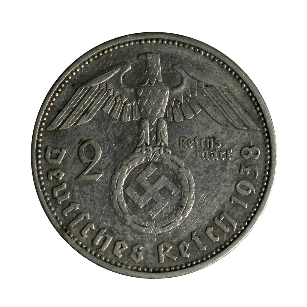 German Third Reich 1938A 2 Marks Extra Fine (EF40)