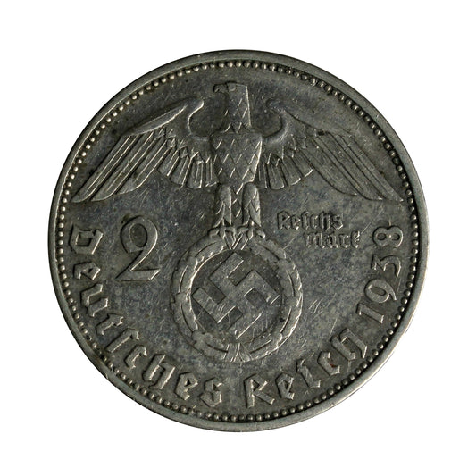 German Third Reich 1938A 2 Marks Extra Fine (EF40)
