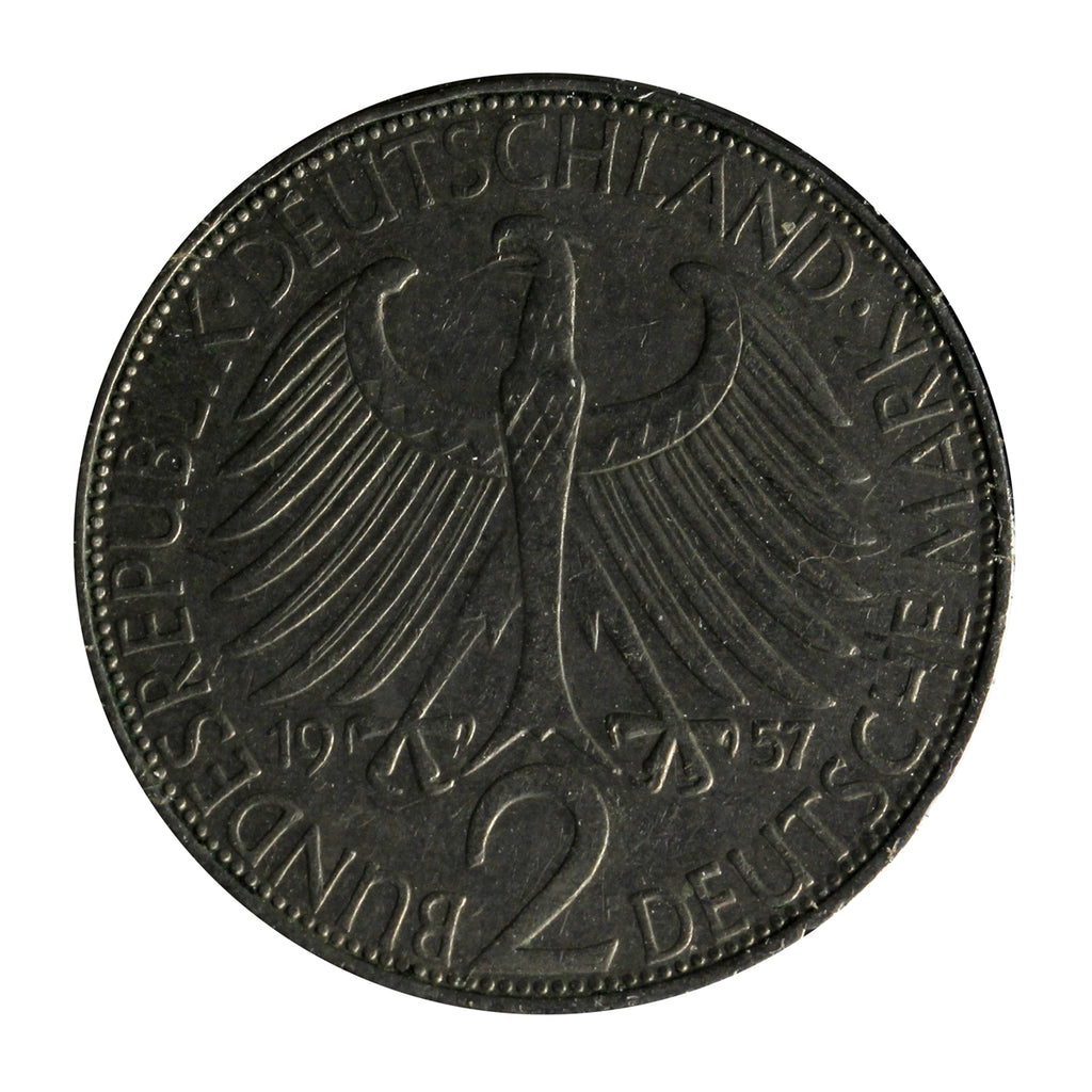 Germany 1957F 2 Marks Extra Fine (EF40)