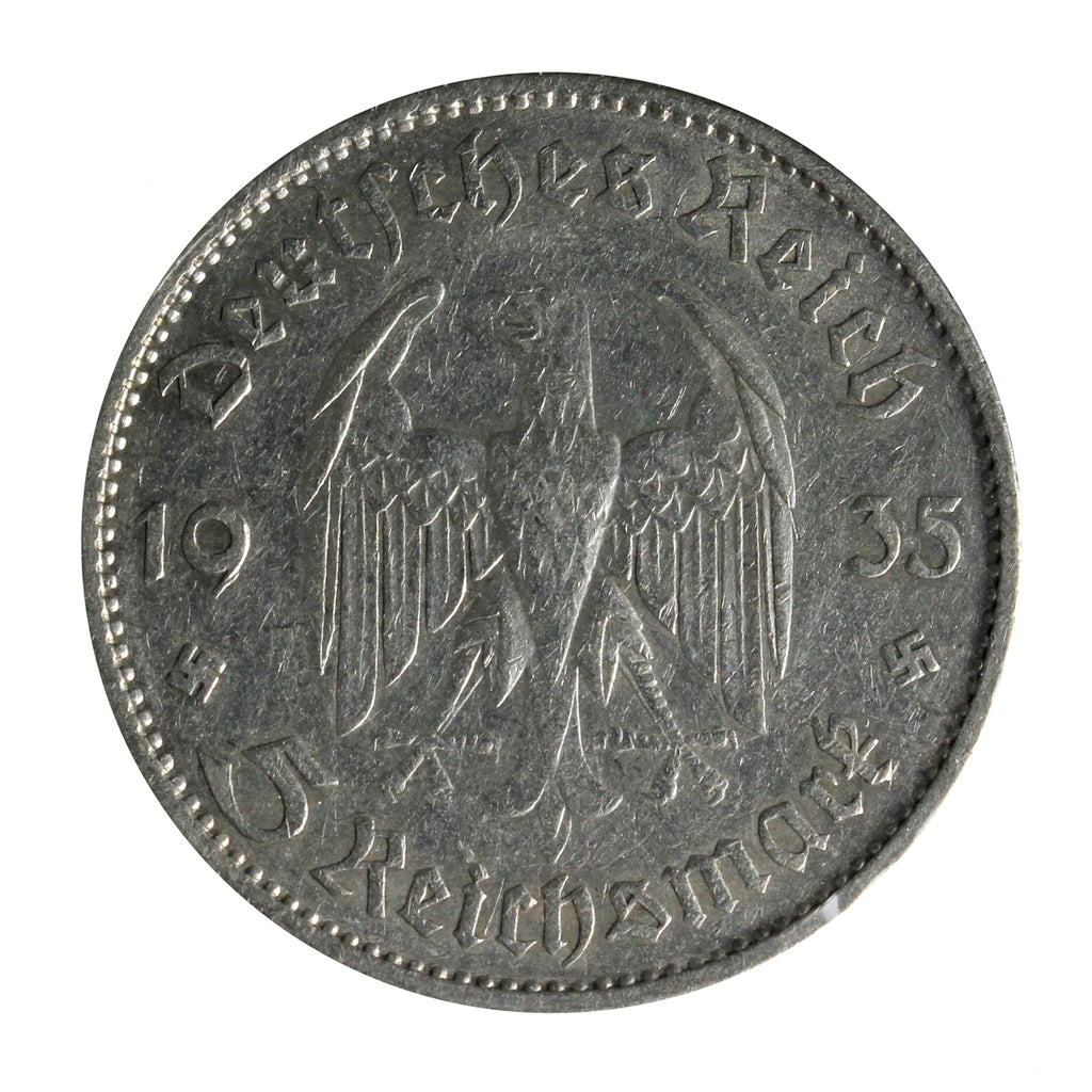 German Third Reich 1935A Potsdam 5 Marks Extra Fine (EF40)