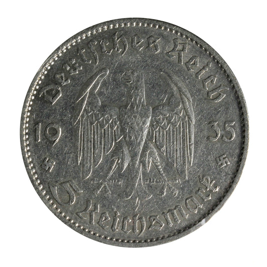 German Third Reich 1935A Potsdam 5 Marks Extra Fine (EF40)