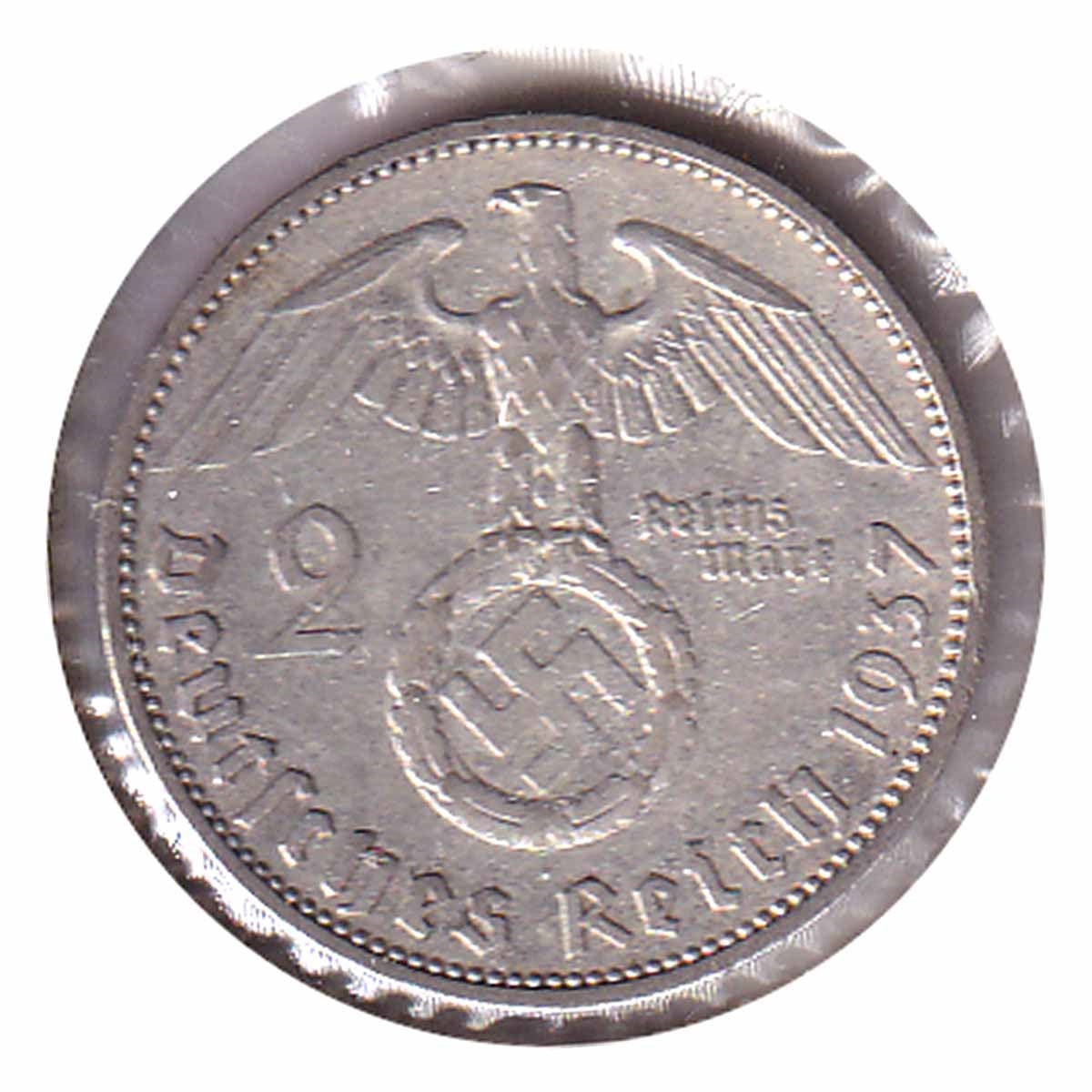 German Third Reich 1937A 2 Marks Extra Fine (EF40)