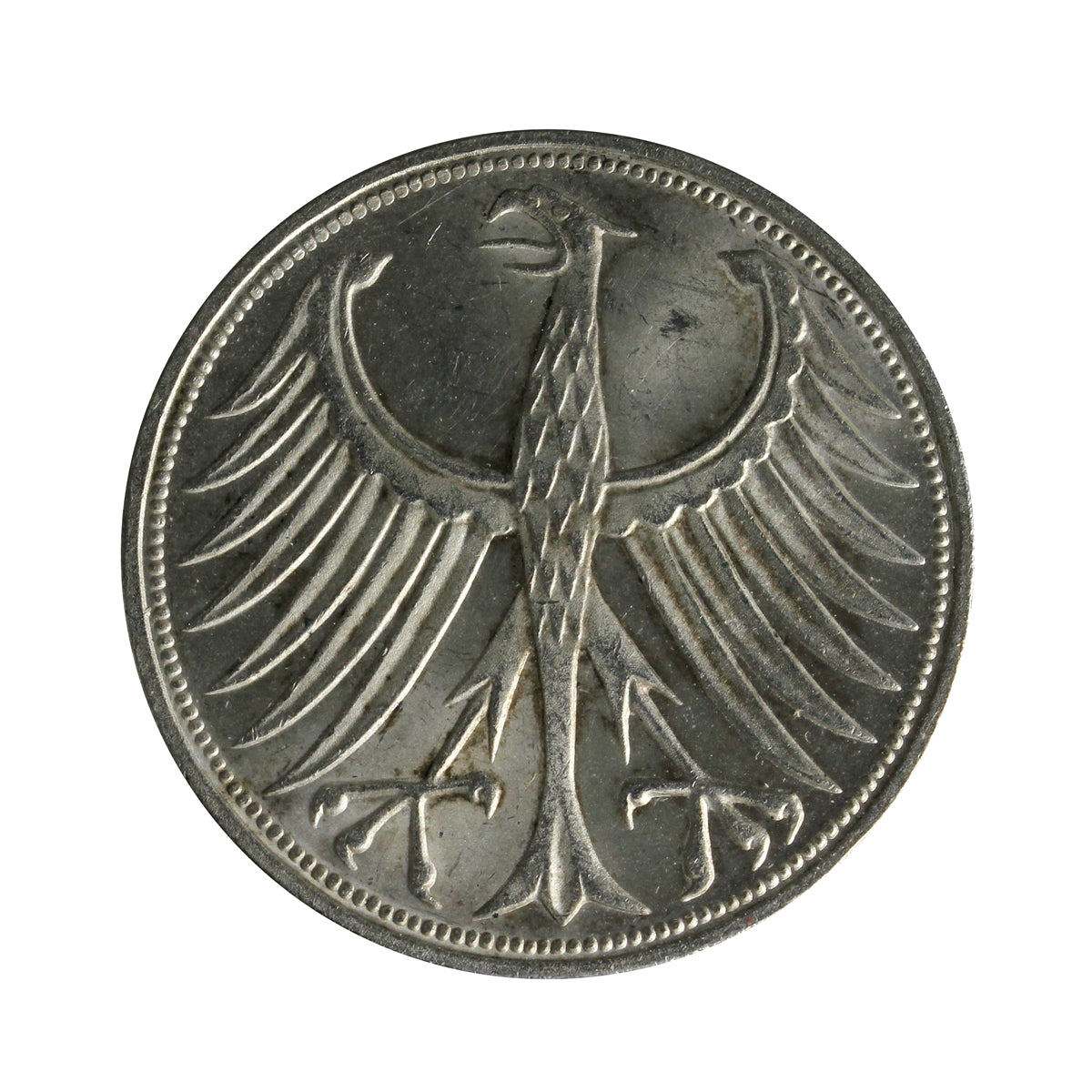Germany 1974F 5 Marks Almost Uncirculated (AU50)