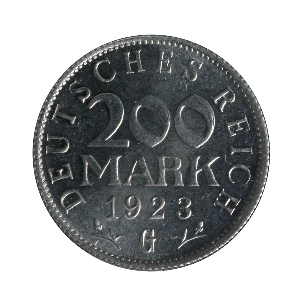 German Weimar Republic 1923G 200 Marks Brilliant Uncirculated (MS63)