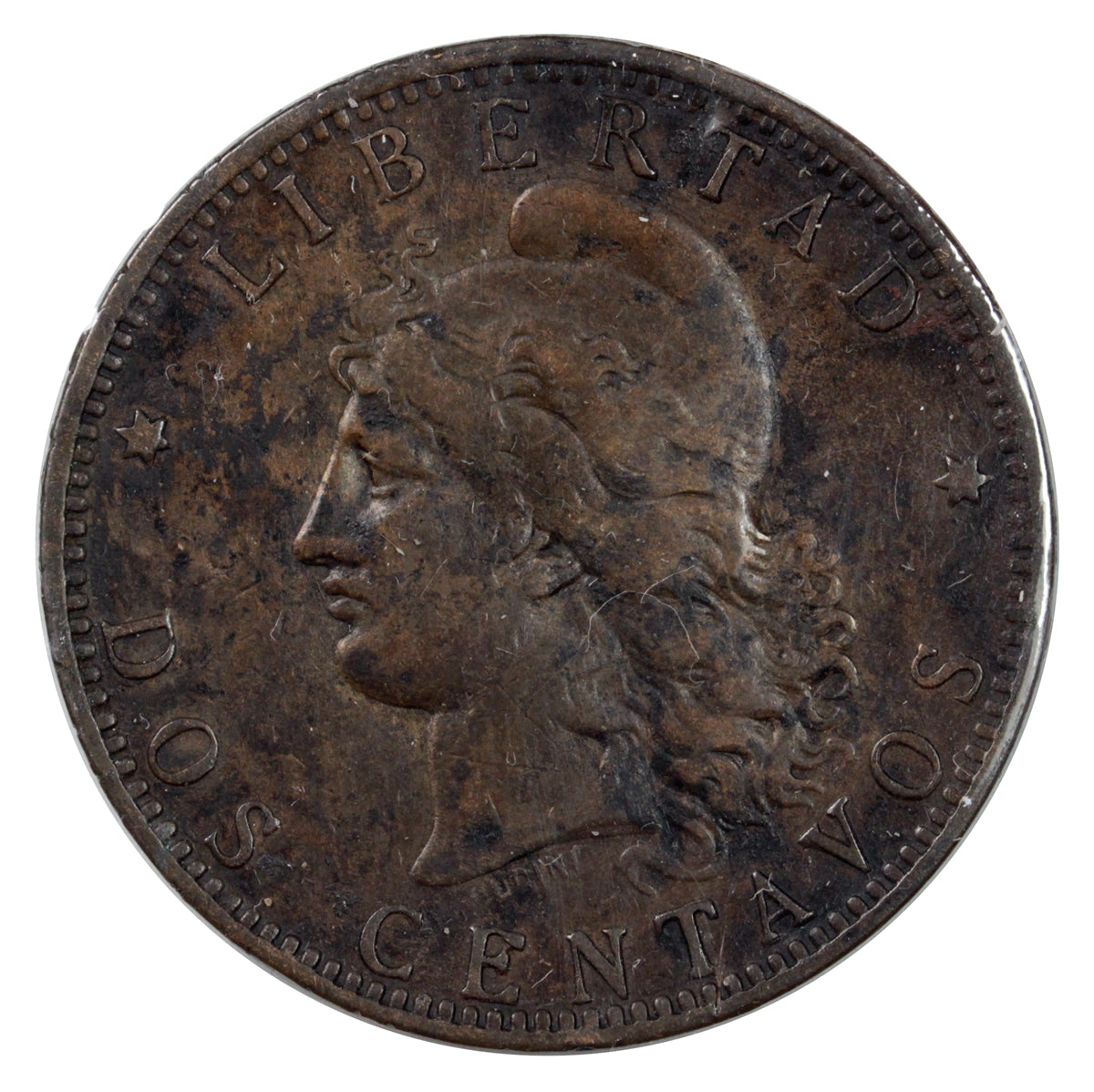 Argentina 1892 2 Centavos Extra Fine (EF-40)