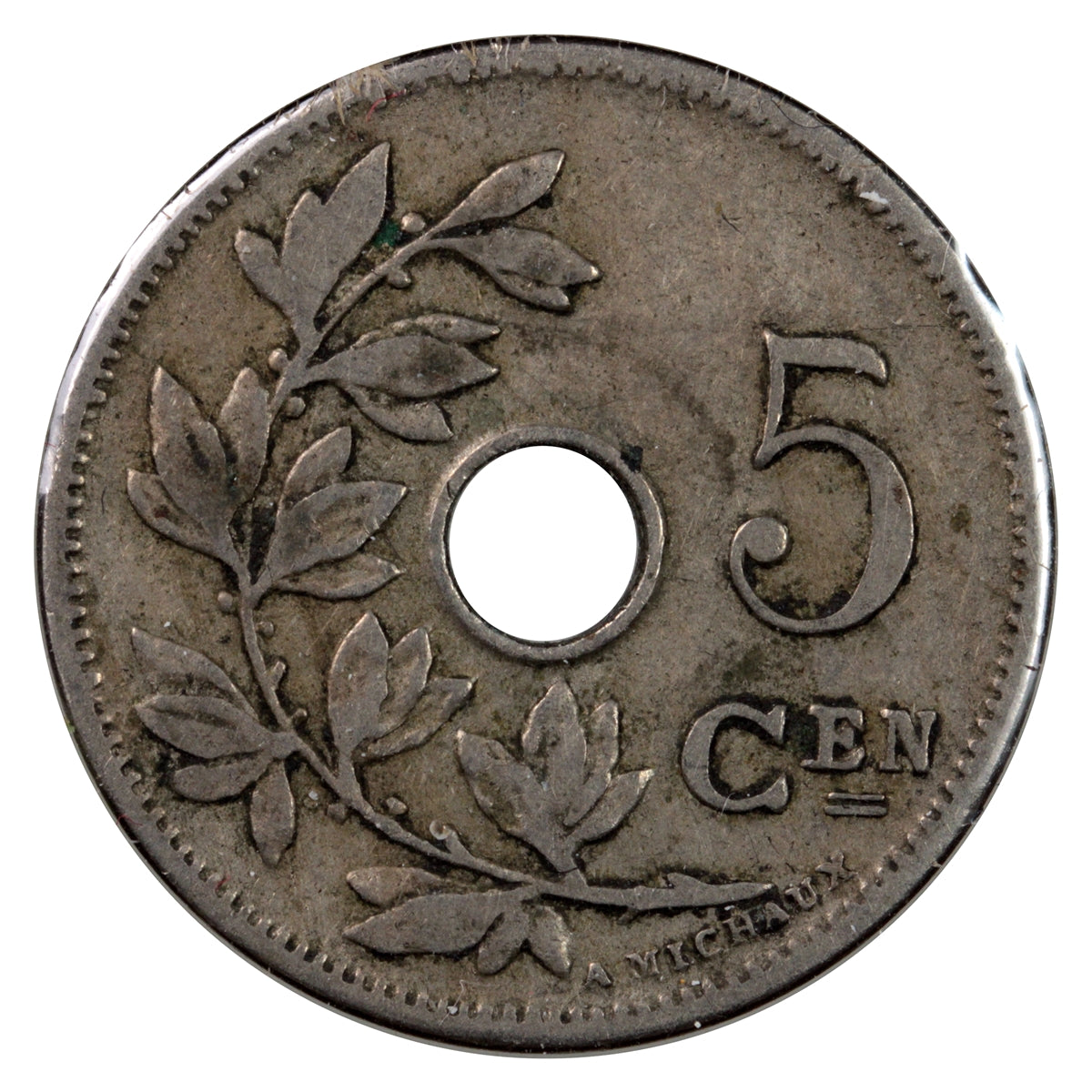 Belgium 1903 Dutch 5 Centimes VF-EF (VF30)