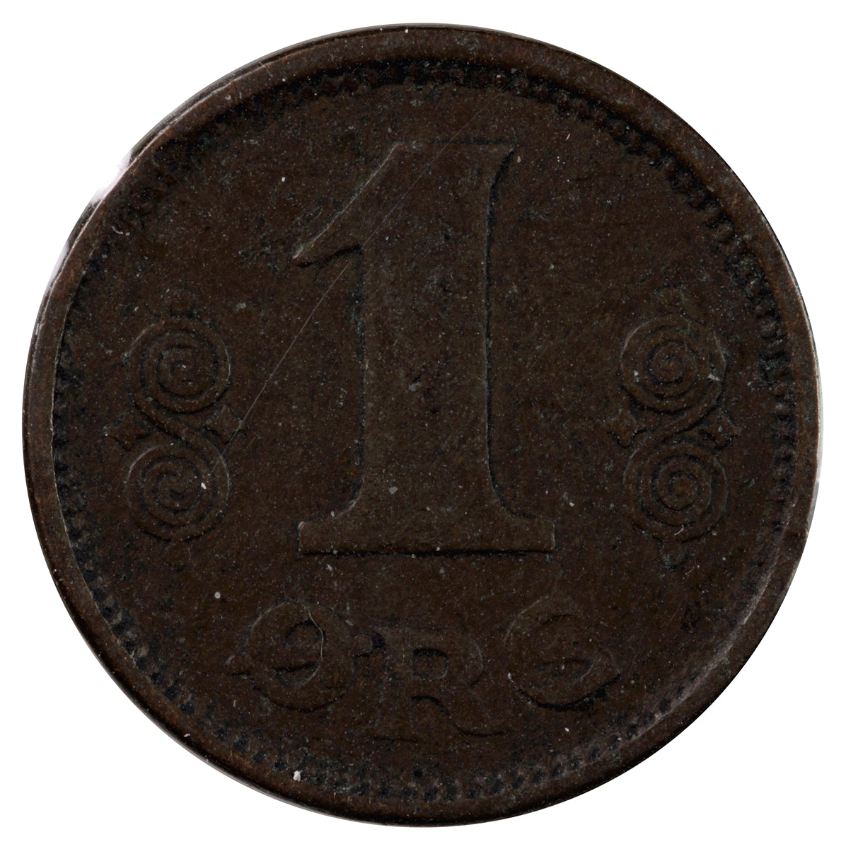 Denmark 1917VBPGS Ore Very Fine (VF20)