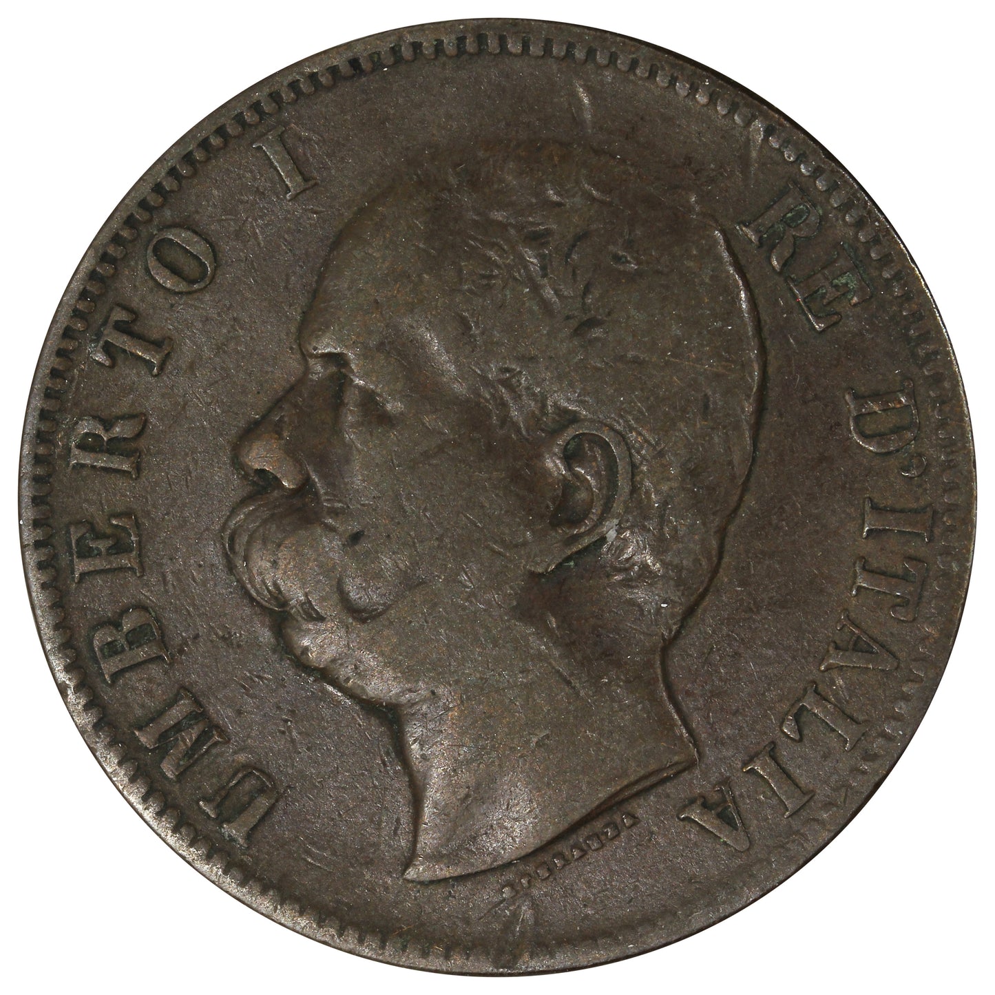 Italy 1893BI 10 Centesimi VF-EF (VF30)