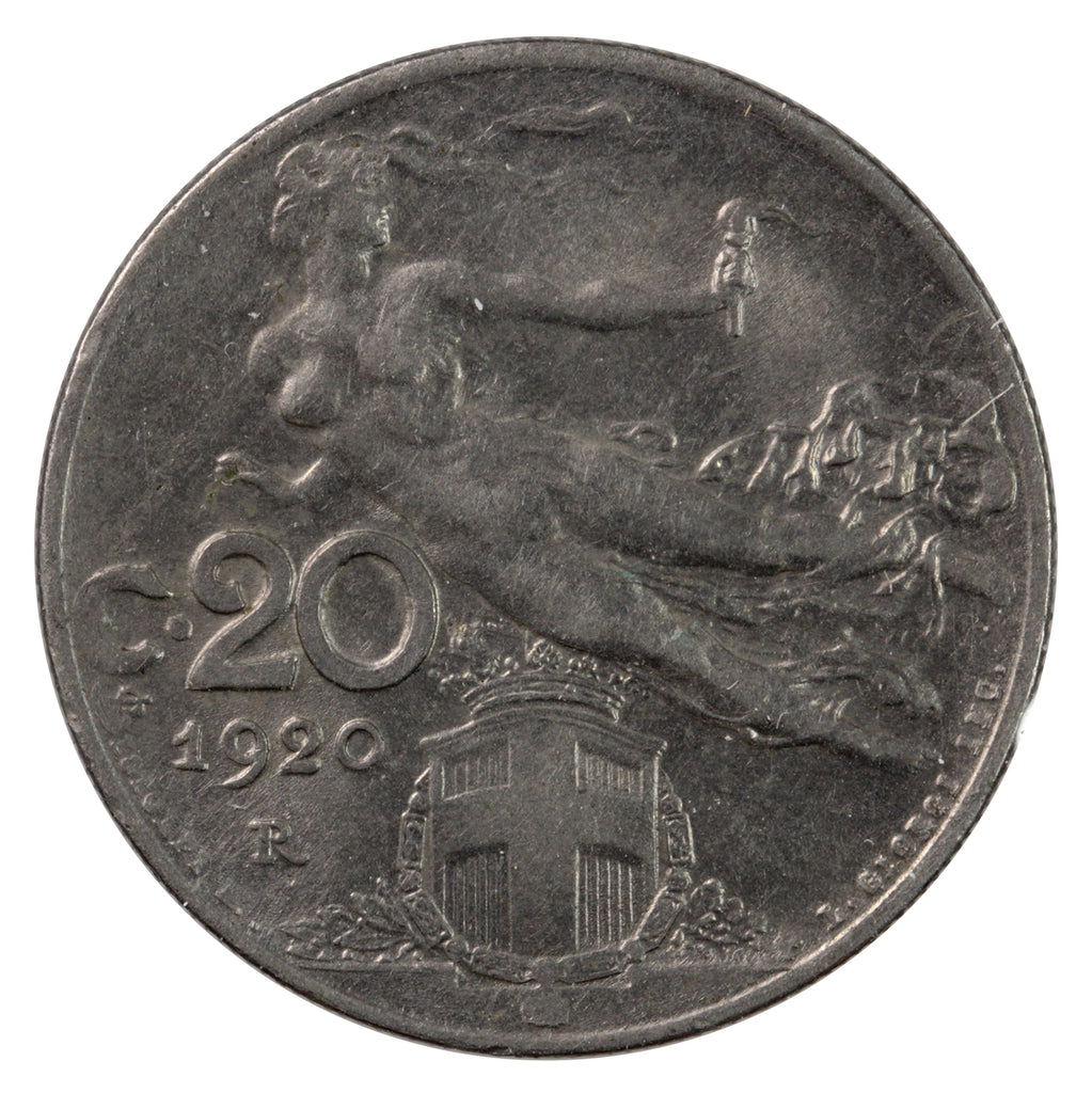 Italy 1920R 20 Centesimi Uncirculated (MS60)