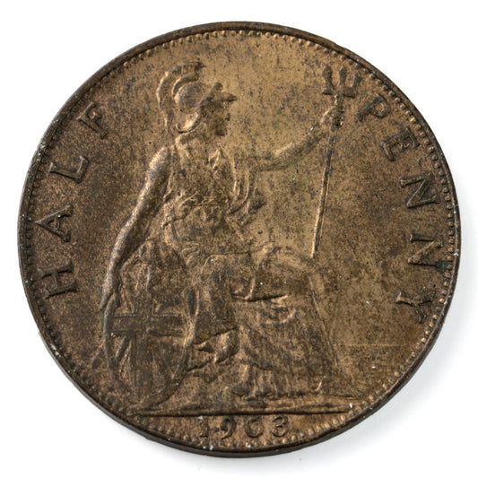 Great Britain 1903 1/2 Penny Almost Uncirculated (AU50) $