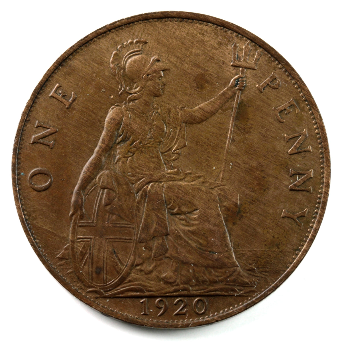Great Britain 1920 Penny AU-UNC (AU55) $