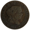 Spain 1868OM 5 Centimos VF-EF (VF30)
